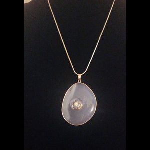 Clear Quartz Tumbled Stone Necklace